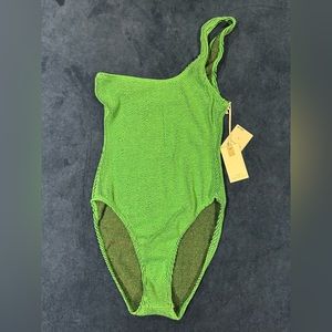 Good American Green One-shoulder One piece bathing suit | Size 3/4 | Never worn!